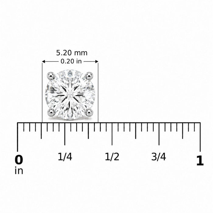 IGI Certified Lab-Grown Diamond Solitaire Stud Earrings in 14K Gold, photo 49