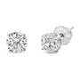 1 Ct. T.W. AGS Certified I-J Color, I1-I2 Clarity Diamond Solitaire Stud Earrings in 14K White Gold, photo 2
