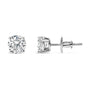 Round Brilliant-Cut Lab-Grown Diamond 4-Prong Classic Solitaire Stud Earrings in Sterling Silver, photo 8