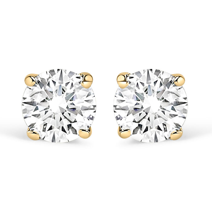 1 Ct. T.W. Lab-Grown Diamond Solitaire Stud Earrings in 14K Gold, photo 2