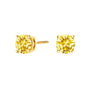 Lab-Grown Yellow Diamond Solitaire Stud Earrings in 14K Gold, photo 11