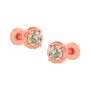 Round Brilliant-Cut Diamond Solitaire Milgrain Stud Earrings in Sterling Silver, photo 26