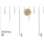 Round Brilliant-Cut Diamond Solitaire Milgrain Stud Earrings in Sterling Silver, photo 50
