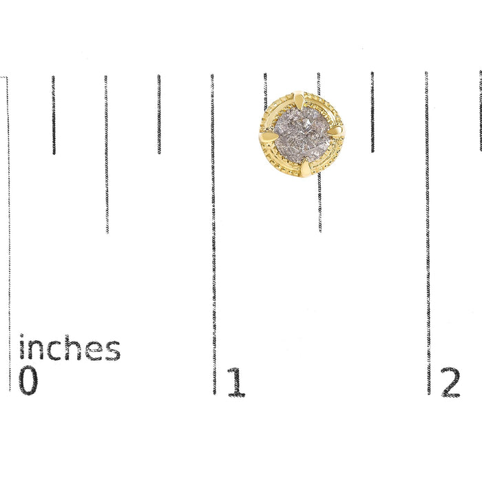 Round Brilliant-Cut Diamond Solitaire Milgrain Stud Earrings in Sterling Silver, photo 50