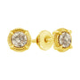 Round Brilliant-Cut Diamond Solitaire Milgrain Stud Earrings in Sterling Silver, photo 42