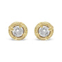 Round Brilliant-Cut Diamond Solitaire Milgrain Stud Earrings in Sterling Silver, photo 14