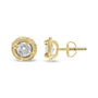 Round Brilliant-Cut Diamond Solitaire Milgrain Stud Earrings in Sterling Silver, photo 30