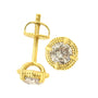 Round Brilliant-Cut Diamond Solitaire Milgrain Stud Earrings in Sterling Silver, photo 33
