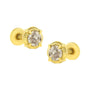 Round Brilliant-Cut Diamond Solitaire Milgrain Stud Earrings in Sterling Silver, photo 29