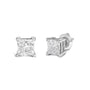 Princess-Cut Lab-Grown Diamond Solitaire Stud Earrings in 14K White Gold, photo 3