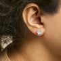 Princess-Cut Lab-Grown Diamond Solitaire Stud Earrings in 14K White Gold, photo 5