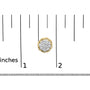 1/2 Ct. T.W. Diamond Cluster Stud Earrings in 10K Yellow Gold-Plated Sterling Silver, photo 5