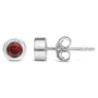 Bezel-Set 3.5mm Created Gemstone Solitaire Stud Earrings in Sterling Silver, photo 15