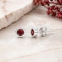 Bezel-Set 3.5mm Created Gemstone Solitaire Stud Earrings in Sterling Silver, photo 17