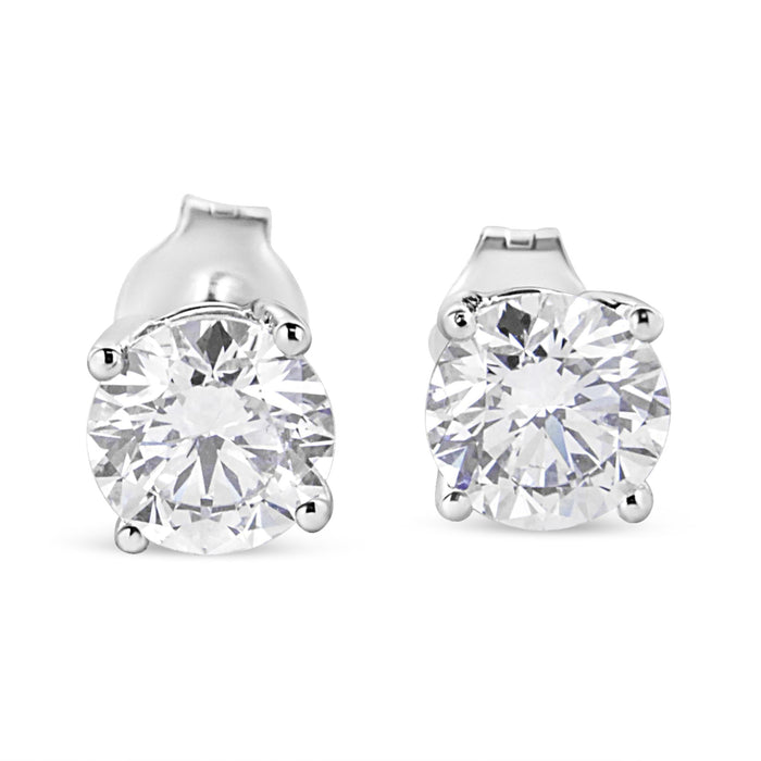 1 3/4 Ct. T.W. Lab-Grown Round Brilliant Diamond Solitaire Stud Earrings in 14K White Gold, photo 1