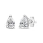 Pear Shape Solitaire Lab-Grown Diamond Stud Earrings in 14K White Gold, photo 3