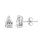 Pear Shape Solitaire Lab-Grown Diamond Stud Earrings in 14K White Gold, photo 11