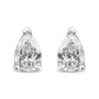Pear Shape Solitaire Lab-Grown Diamond Stud Earrings in 14K White Gold, photo 7