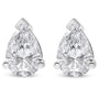 Pear Shape Solitaire Lab-Grown Diamond Stud Earrings in 14K White Gold, photo 6