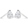 Pear Shape Solitaire Lab-Grown Diamond Stud Earrings in 14K White Gold, photo 12