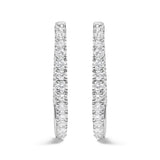 5 Ct. T.W. 50-Stone Lab-Grown Diamond Inside Out Hoop Earrings in 14K White Gold
