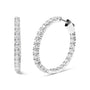 5 Ct. T.W. 50-Stone Lab-Grown Diamond Inside Out Hoop Earrings in 14K White Gold, photo 2
