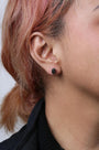 3 Ct. T.W. Oval-Cut Treated Black Diamond Solitaire Stud Earrings in 14K White Gold, photo 3