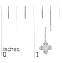 Princess and Round Diamond Geometric Composite Dangle Earrings in 10K White Gold, photo 6