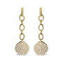 1 Ct. T.W. Diamond Chain Cluster Dangle Chain Earrings in 14K Yellow Gold, photo 1