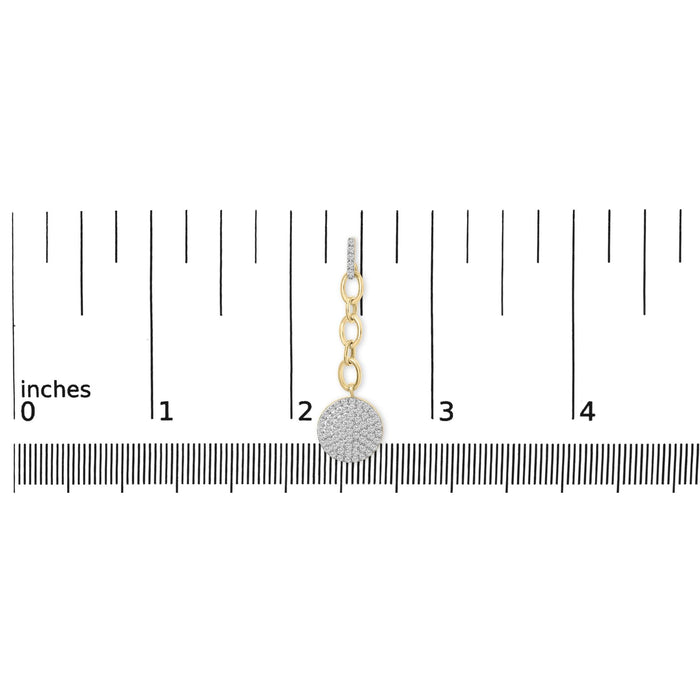 1 Ct. T.W. Diamond Chain Cluster Dangle Chain Earrings in 14K Yellow Gold, photo 5