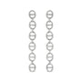 1 Ct. T.W. Diamond Oval Design Dangle Earrings in Sterling Silver, photo 1