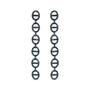 1 Ct. T.W. Treated Blue Diamond Linked Circle Drop Earrings in Sterling Silver, photo 1