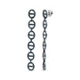 1 Ct. T.W. Treated Blue Diamond Linked Circle Drop Earrings in Sterling Silver, photo 2