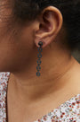 1 Ct. T.W. Treated Blue Diamond Linked Circle Drop Earrings in Sterling Silver, photo 3
