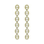 1 Ct. T.W. Treated Yellow Diamond Linked Circle Drop Earrings in Sterling Silver, photo 1
