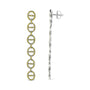 1 Ct. T.W. Treated Yellow Diamond Linked Circle Drop Earrings in Sterling Silver, photo 4