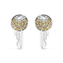 Aretes con dije de diamantes amarillos tratados de 1/6 ct. p.t. en plata de ley, foto 1