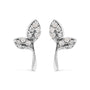 1/16 Ct. T.W. Diamond Leaf Earrings in Sterling Silver, photo 1