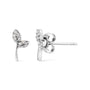 1/16 Ct. T.W. Diamond Leaf Earrings in Sterling Silver, photo 2