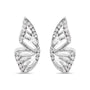 Aretes de mariposa con diamantes de 1/6 ct. p.t. en plata de ley, foto 1