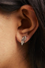 Aretes de mariposa con diamantes de 1/6 ct. p.t. en plata de ley, foto 3