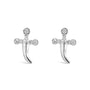 Diamond Accent Knife Earrings in Sterling Silver, photo 1