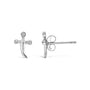 Diamond Accent Knife Earrings in Sterling Silver, photo 4