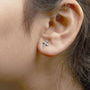Diamond Accent Knife Earrings in Sterling Silver, photo 3