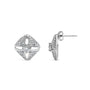 1 Ct. T.W. Diamond Studded Rhombus Stud Earrings in Sterling Silver, photo 4