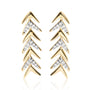 1/5 Ct. T.W. Diamond Chevron Arrow Stud Earrings in 18K Yellow Gold-Plated Sterling Silver, photo 1