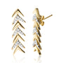 1/5 Ct. T.W. Diamond Chevron Arrow Stud Earrings in 18K Yellow Gold-Plated Sterling Silver, photo 2