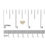 1/10 Ct. T.W. Diamond Heart and Beaded Halo Stud Earrings in 10K Yellow Gold, photo 5