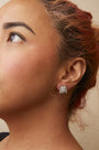 1 1/10 Ct. T.W. Princess Diamond Composite and Halo Stud Earrings in 10K White Gold, photo 3