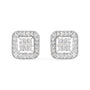 5/8 Ct. T.W. Diamond Square-Shaped Composite Stud Earrings in 10K White Gold, photo 1
